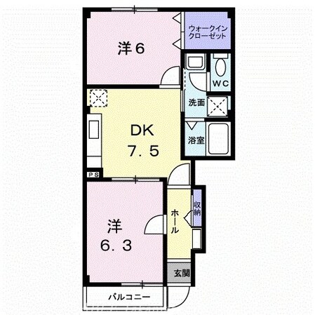 アロッジオＫ３　Ａの物件間取画像